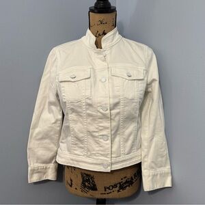 WHBM White Denim Jacket
